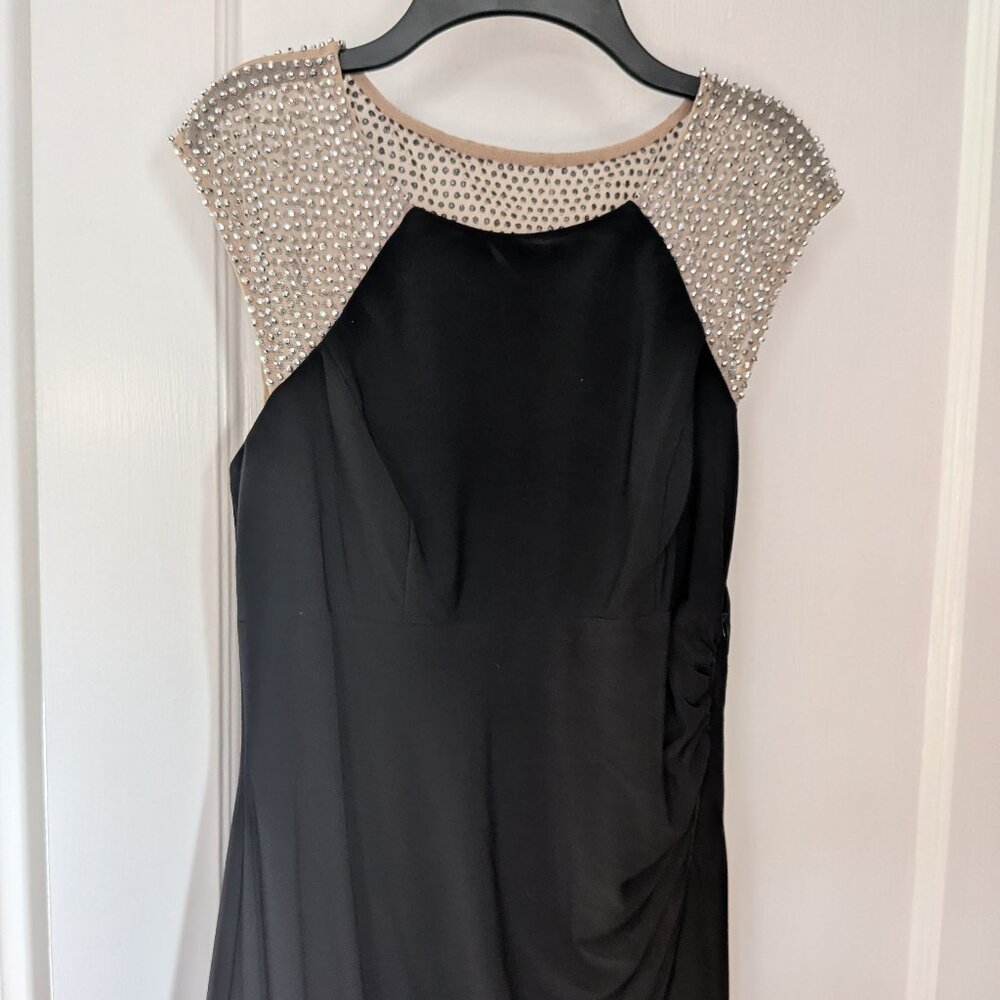 Beaded black dress Lord&Taylor Xscape size 8